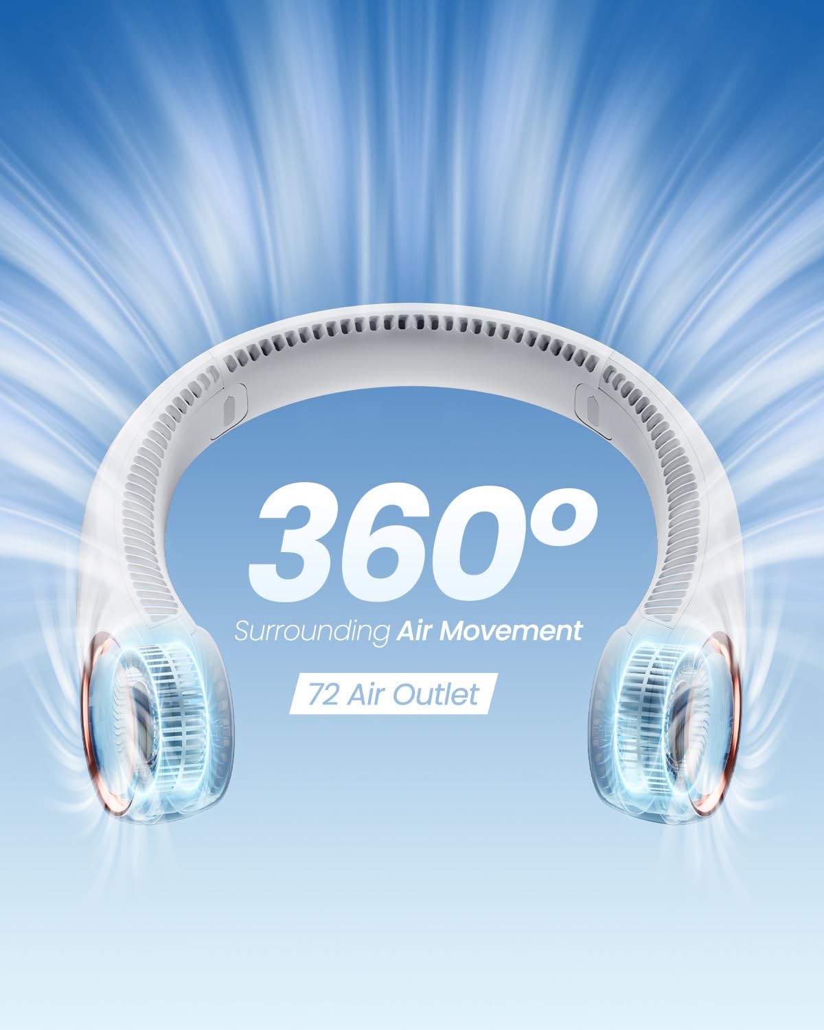 Portable Bladeless Hanging Rechargeable Neck Fan