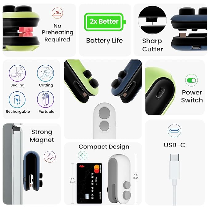 Portable mini sealing machine battery operated