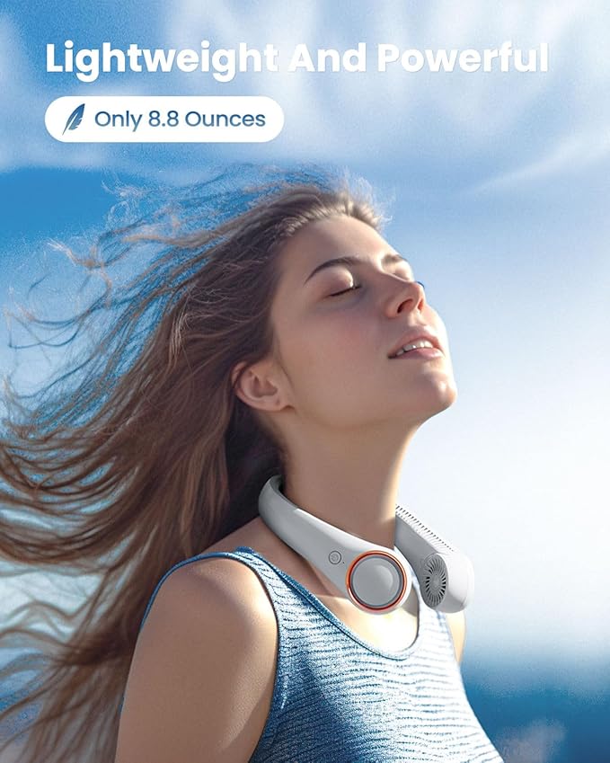 Portable Bladeless Hanging Rechargeable Neck Fan