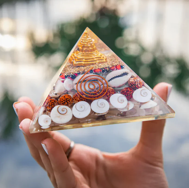Crystal Wealth Gomati Chakra Shree Yantra Pyramid
