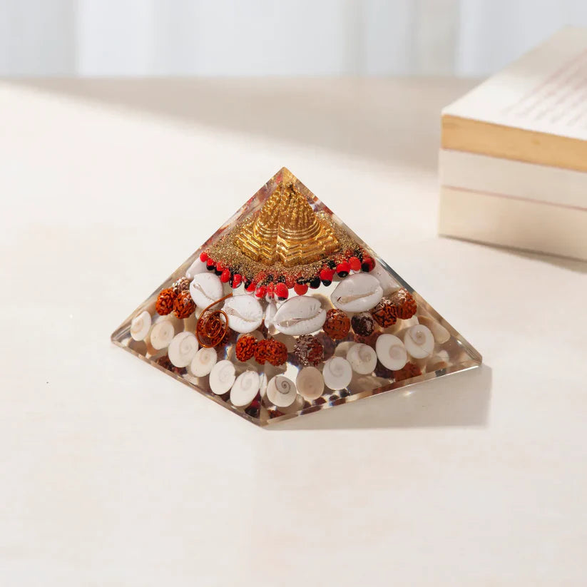 Crystal Wealth Gomati Chakra Shree Yantra Pyramid