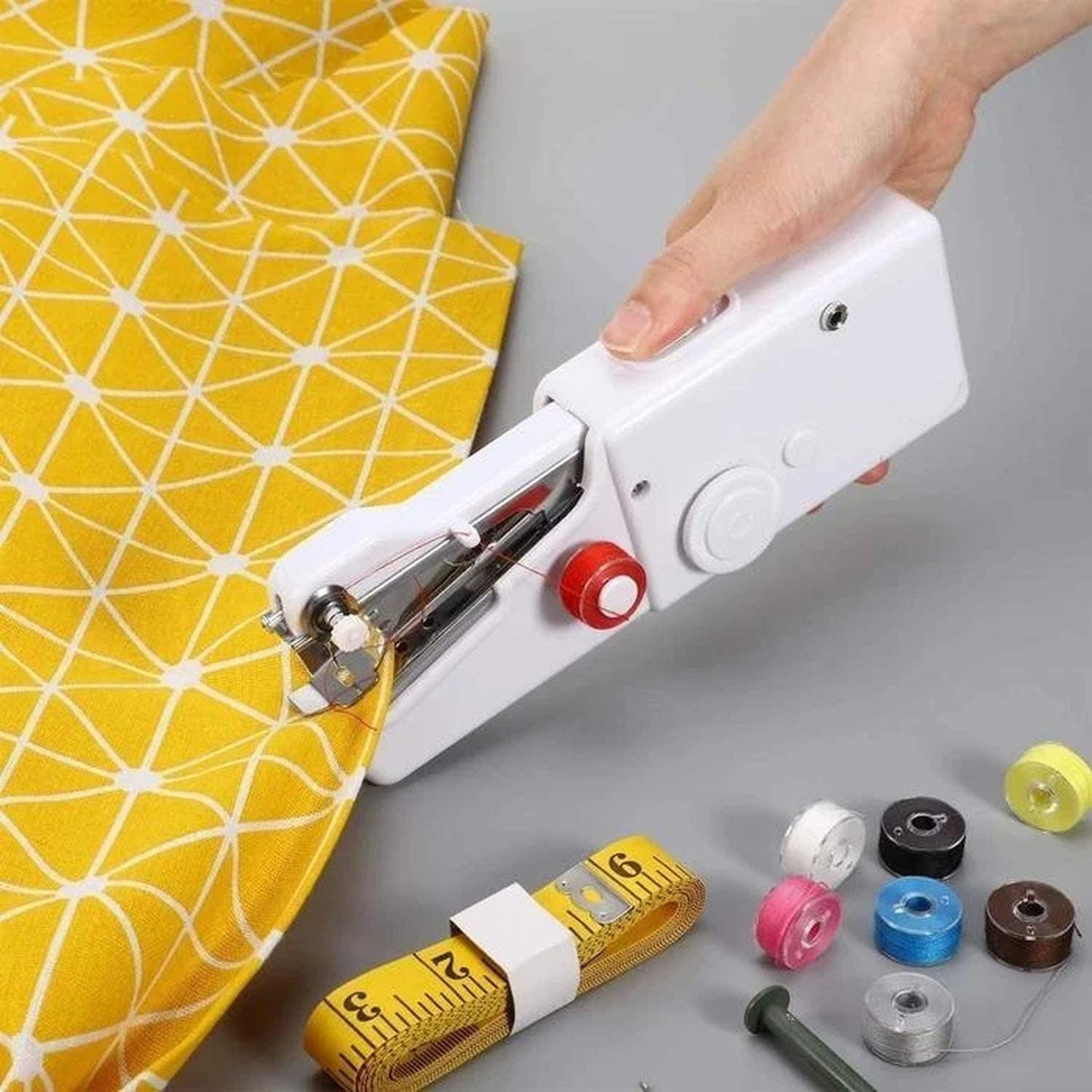 Stitch Handheld Cordless Portable White Sewing Machine