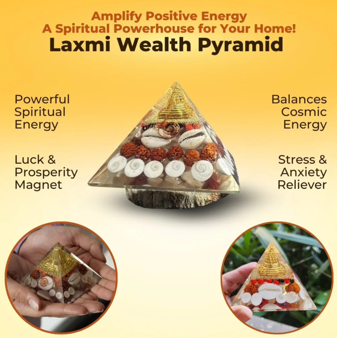Crystal Wealth Gomati Chakra Shree Yantra Pyramid