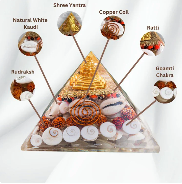 Crystal Wealth Gomati Chakra Shree Yantra Pyramid