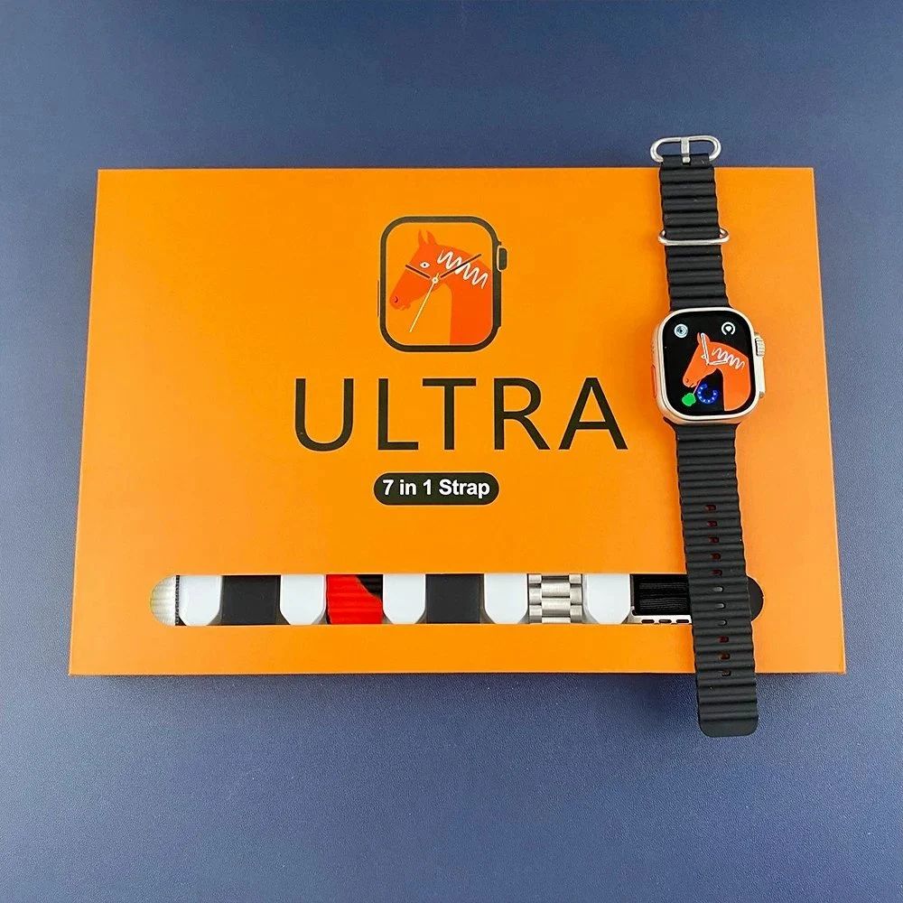 Ultra 7 in 1 Smart Watch Fitness Touch Screen Waterproof Bt Call Sport Ultra 7in1 Strap Smartwatch